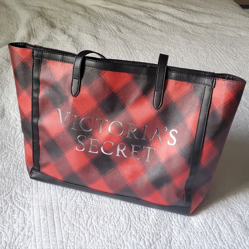 Victoria's Secret | Red and Black Plaid Tote Bag